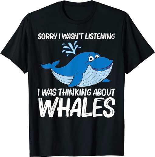 Funny Whale Art For Men Women Orca Narwhal Blue Whales T-Shirt