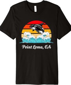 Vintage Point Loma CA Distressed Orca Killer Whale Art Premium T-Shirt