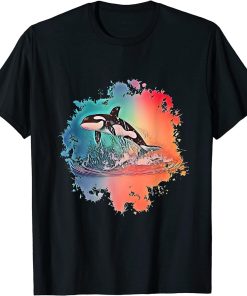 Orca Motif Whale Ocean Predator Design Animals Orcas T-Shirt