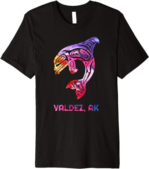 Valdez Alaska Native American Orca Killer Whale Premium T-Shirt