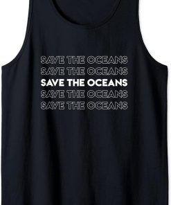 Vintage Save The Oceans Funny Orca Climate Change Tank Top