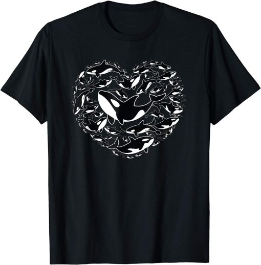 Orca Lovers Heart T-Shirt